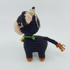 Amigurumi Organik Örgü Boğa Anahtarlık