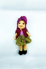 Amigurumi Organik Örgü Oyuncak Yöresel Kız Bebek / Lila
