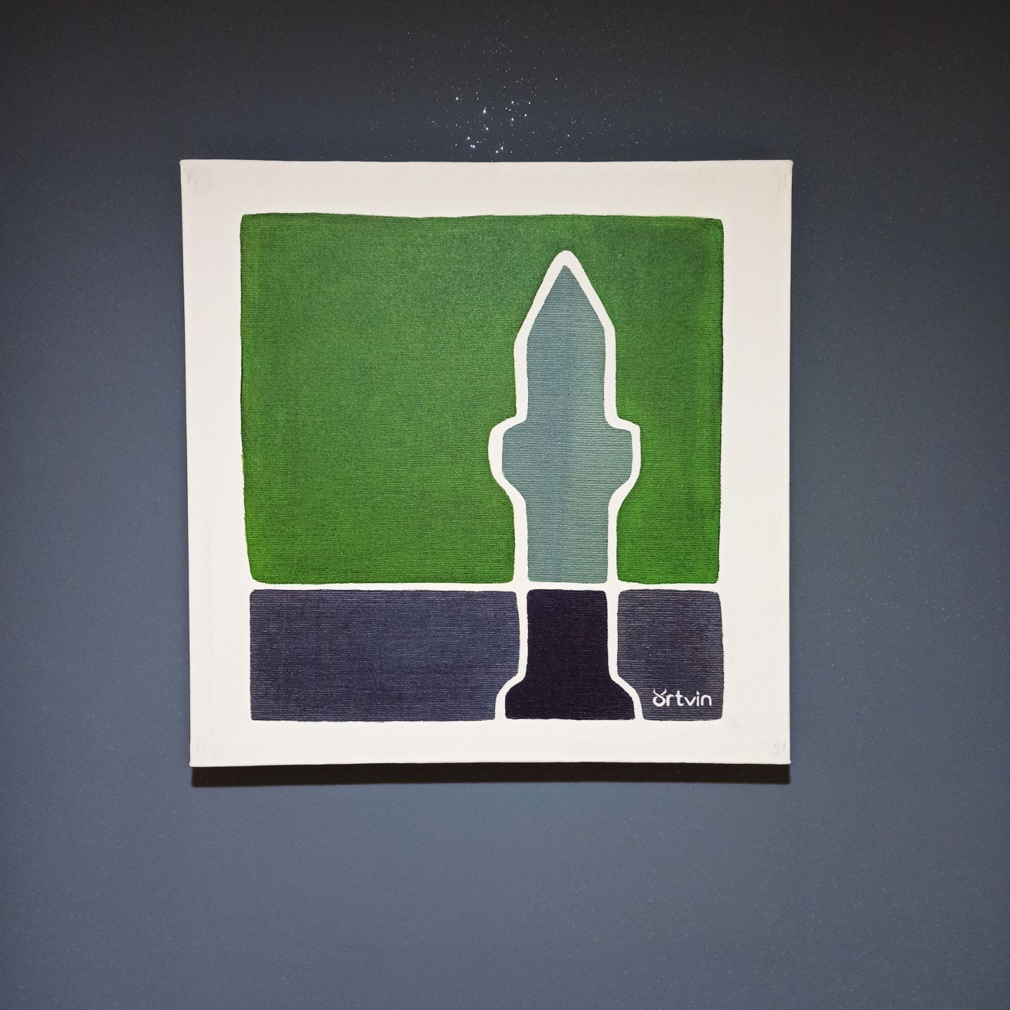Borçka Karşıköy Köyü Cami Minare-1 Kanvas Tablo / 40X40 CM