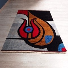 El Dokuma Ardanuç İskender Paşa Camii Lale Desenli Halı / 2.30 m²