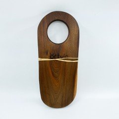 El Yapımı Ahşap Masif Oval Kesme Tahtası