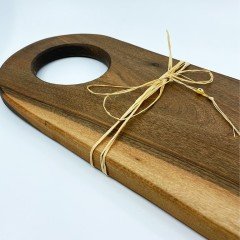 El Yapımı Ahşap Masif Oval Kesme Tahtası