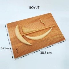 El Yapımı Ahşap Yelken Kabartma Duvar Panosu