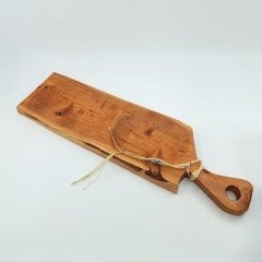 El Yapımı Ahşap Masif Sunum Tahtası / Çift Bölmeli