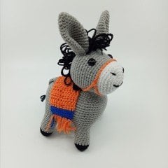 Amigurumi Organik Örgü Oyuncak Eşek