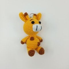 Amigurumi Organik Örgü Zürafa Anahtarlık