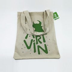 Artvin Logo Baskılı Koton Askılı Çanta / Bej