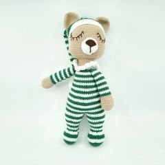 Amigurumi Organik Örgü Oyuncak Uyku Arkadaşım / Yeşil