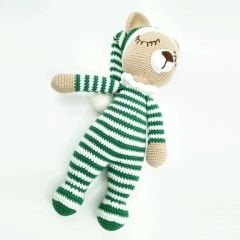 Amigurumi Organik Örgü Oyuncak Uyku Arkadaşım / Yeşil