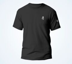 BİSİKLET YAKA GENİŞ KALIP SİYAH TİŞÖRT