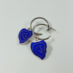 Artvin Karagöller Mavi Mineli Gümüş Küpe / 925 Ayar 7,4 Gr.