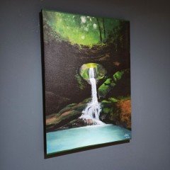 El Yapımı Yağlı Boya Murgul Delikli Kaya Manzara Kanvas Tablo / 50X70 CM