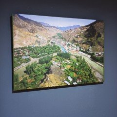 El Yapımı Yağlı Boya Yusufeli Manzara Kanvas Tablo / 50X70 CM