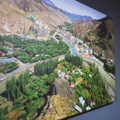 El Yapımı Yağlı Boya Yusufeli Manzara Kanvas Tablo / 50X70 CM