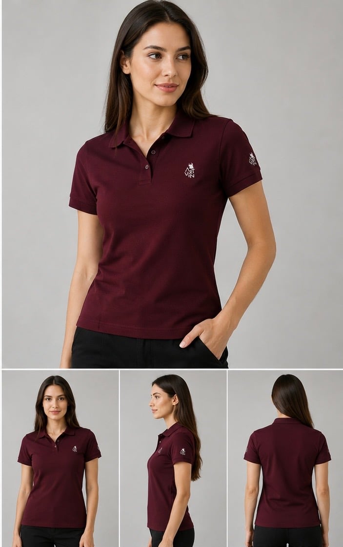 ARTVİN KÜÇÜK LOGO BASKILI POLO YAKA TİŞÖRT /VİŞNE