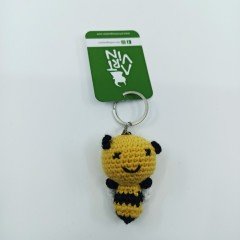 Amigurumi Organik Örgü Arı Anahtarlık