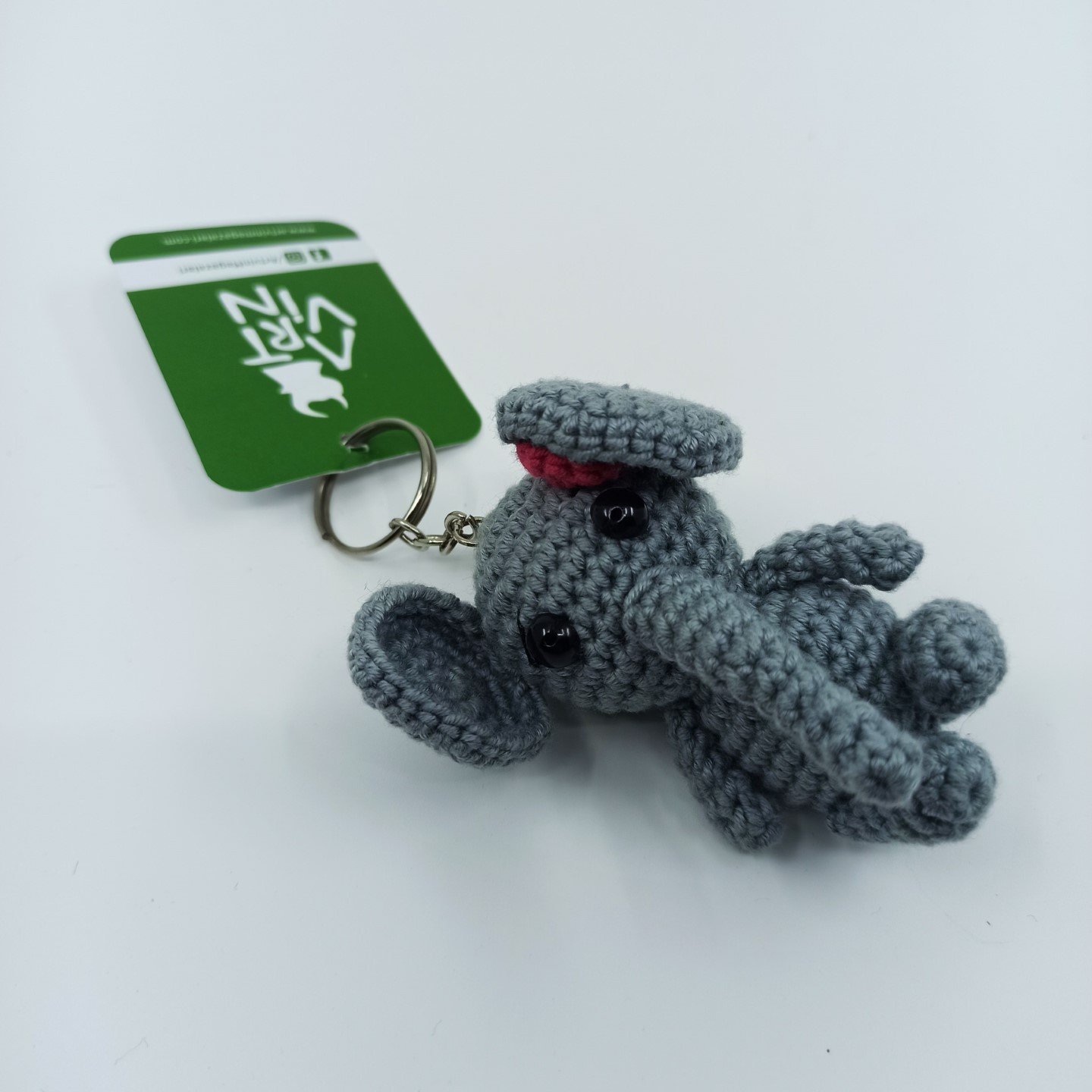 Amigurumi Organik Örgü Fil Anahtarlık
