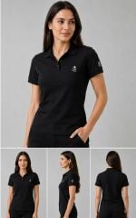 ARTVİN KÜÇÜK LOGO BASKILI POLO YAKA TİŞÖRT / SİYAH