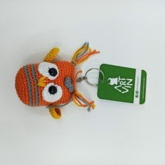 Amigurumi Organik Örgü Baykuş Anahtarlık