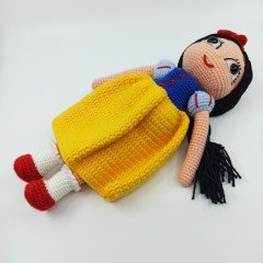 Amigurumi Organik Örgü Oyuncak Pamuk Prenses Bebek