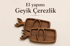 EL YAPIMI AHŞAP GEYİK ÇEREZLİK