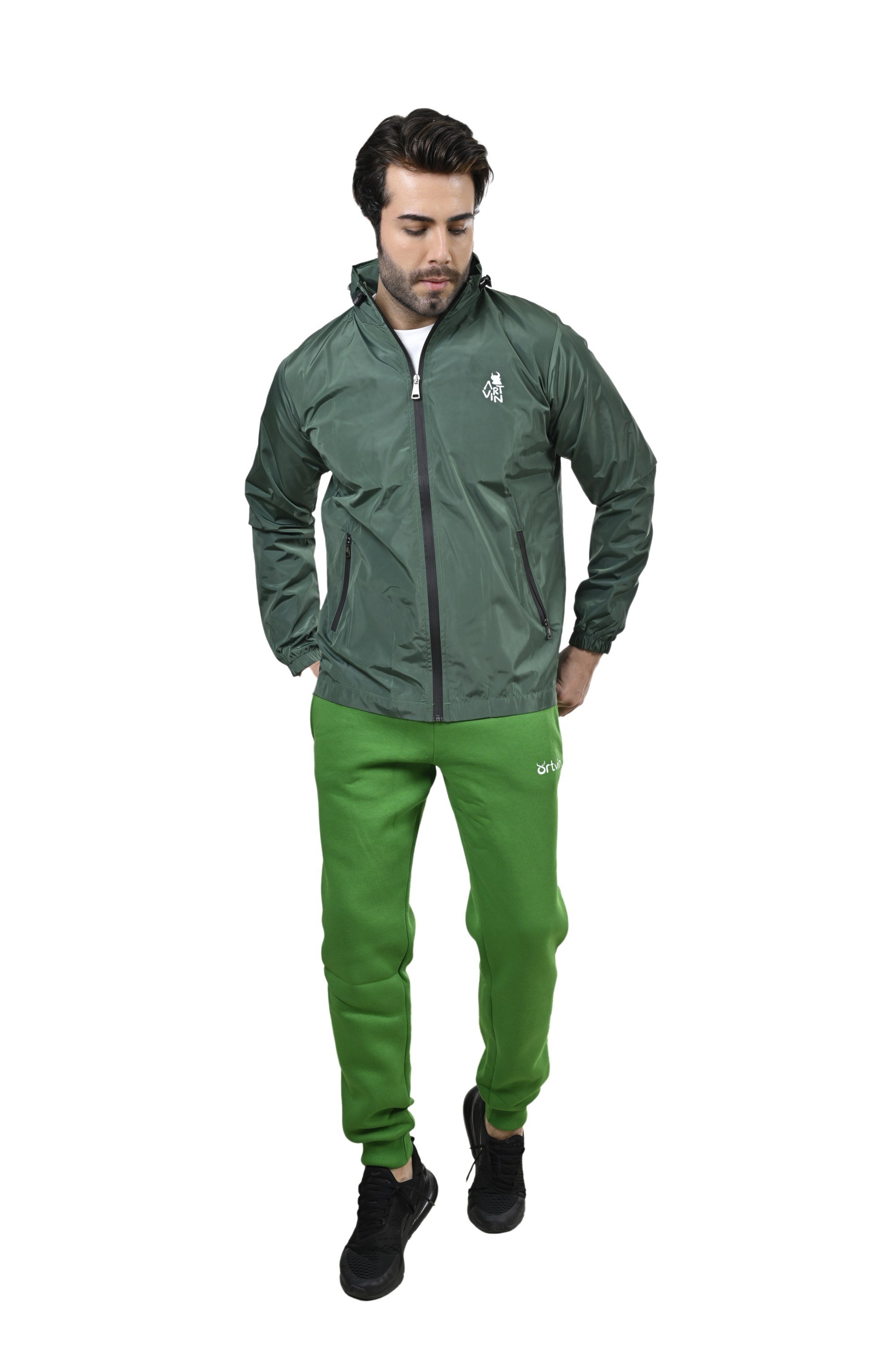 Artvin Logo Baskılı Yağmurluk / Yeşil