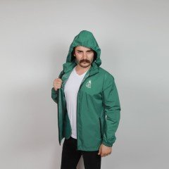 Artvin Logo Baskılı Yağmurluk / Yeşil S Beden