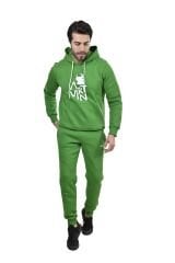 Artvin Logo Baskılı Kapüşonlu Sweatshirt / Yeşil