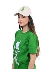 Artvin Logo Baskılı Bisiklet Yaka Tişört / Yeşil