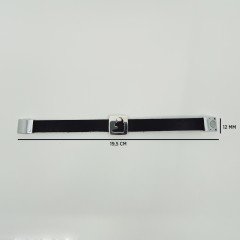 Artvin Boğası-2 Erkek Bileklik / 12 Mm Deri Kayışlı Gümüş Kaplama 19,5 CM