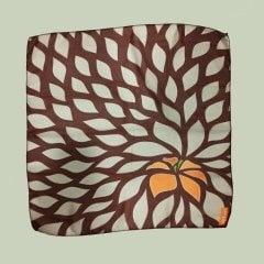 Artvin Zambağı Şifon Eşarp / Kahverengi 50X50 CM